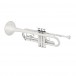 Student Trumpet, Silver by Gear4music + Beginner Pack