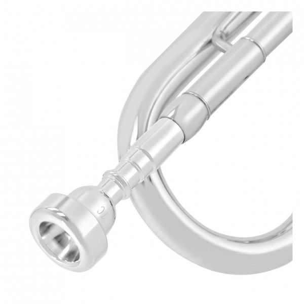 Student Trumpet, Silver by Gear4music + Beginner Pack