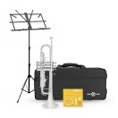 Student Trumpet Beginner Pack by Gear4music, Silver