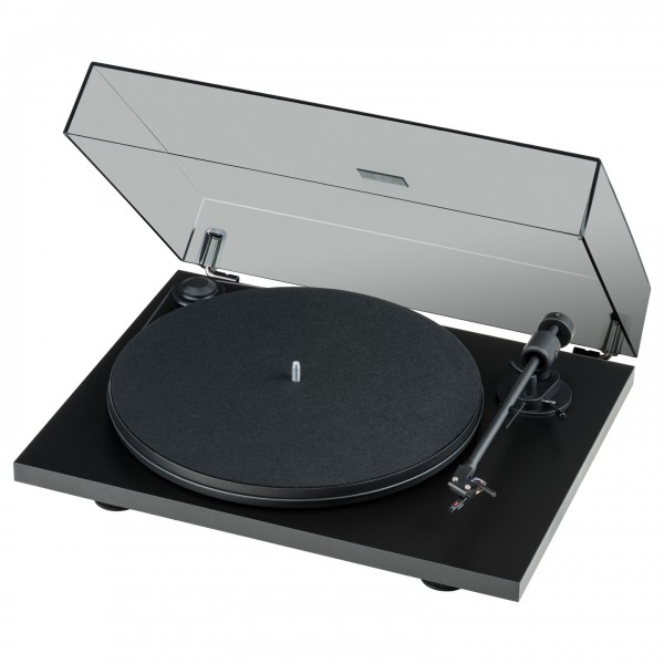 Pro-Ject Primary E Phono with Ortofon OM Cartridge - Angled with Cover 
