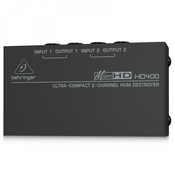 Behringer MICROHD HD400 Hum Destroyer - Angled