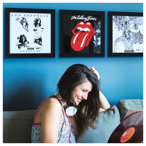 Show And Listen Vinyl LP Display Frame – Easy Open White (4 Pack) Made In UK