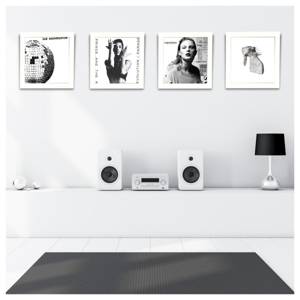Show and Listen Vinyl Record Frame, White - Lifestyle