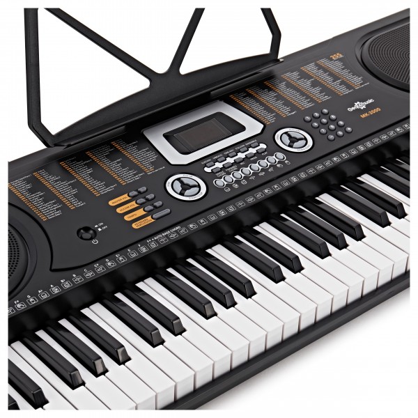 Hamzer 61-Key Digital Piano Keyboard - Portable With Mic, 255 Tones & Learning Stickers