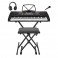 Przenośny Keyboard 61-klawiszowy MK-2000 od Gear4music - Kompletny Pakiet