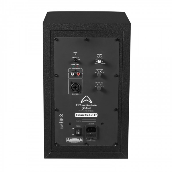 Wharfedale Pro Diamond Studio 7-BT 7" Studio Monitor - Rear, Angled