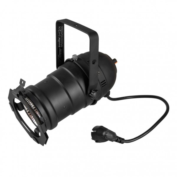 Eurolite LED PAR-30 3CT Spotlight, Black - left w/ cable