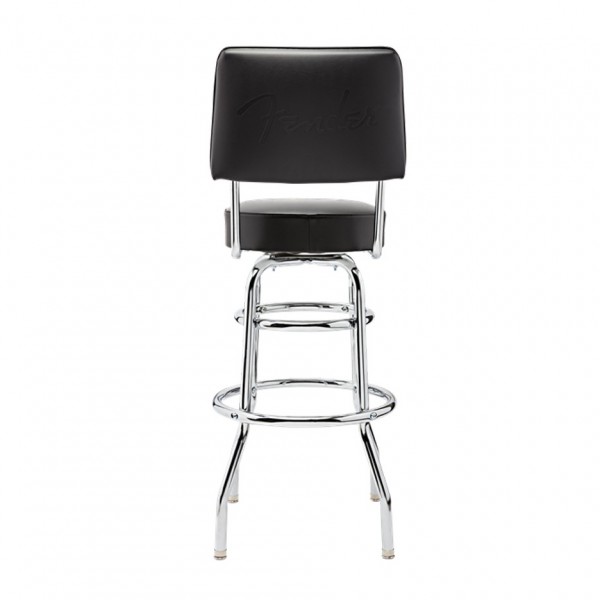 Fender Blackout Backrest Barstool with Embossed Logo, 30" back