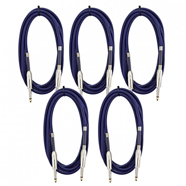 Venom PYTHON-10 Guitar Lead 10ft (5 Pack) - Full Bundle