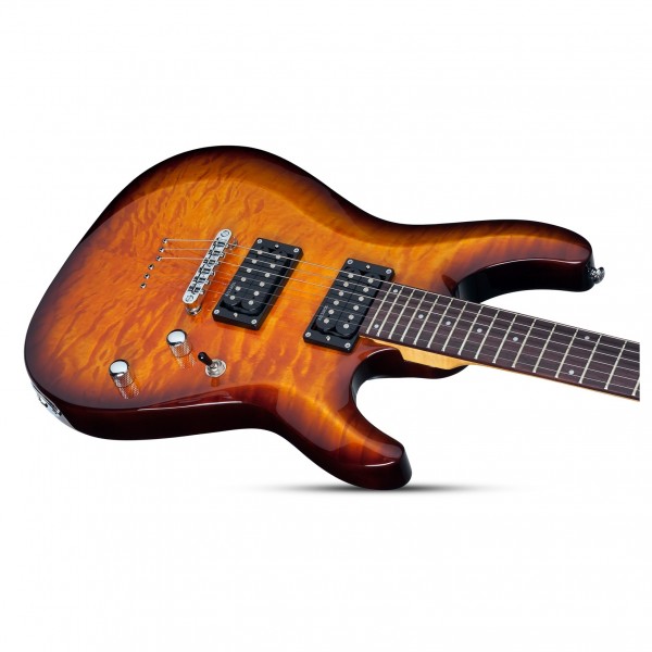 Schecter C-6 Plus Electric Guitar, Vintage Sunburst Angledown