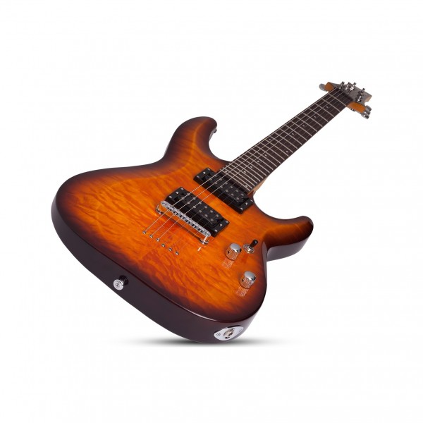 Schecter C-6 Plus Electric Guitar, Vintage Sunburst Angleup