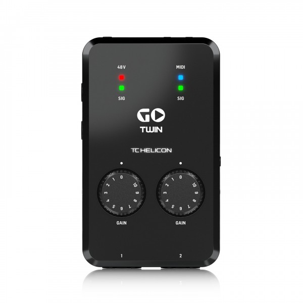 TC Helicon GO TWIN 2-channel Audio/MIDI Interface - Nearly New - Top