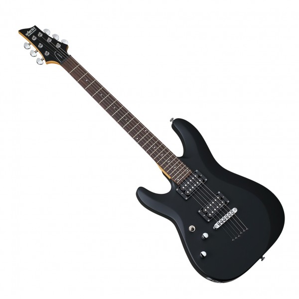 Schecter C-6 Deluxe Left Handed Electric Guitar, Satin Black