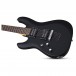 Schecter C-6 Deluxe Left Handed Electric Guitar, Satin Black Body and Neck