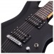 Schecter C-6 Deluxe Left Handed Electric Guitar, Satin Black Closeup