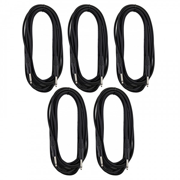 Venom MAMBA-20 Guitar Lead 20ft (5 Pack) - Full Bundle