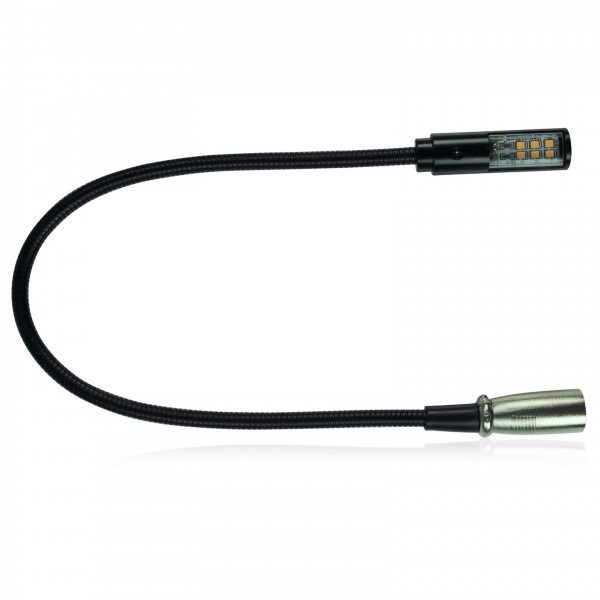 Klark Teknik LEDLAMP18 18" LED Gooseneck Light with XLR, Straight - Front