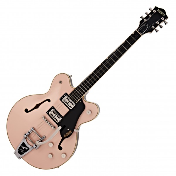 Gretsch G6609TDC-BTFT Broadkaster, 2-Tone Shell Pink & Black