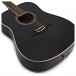 Dreadnought Left-Handed Acoustic Guitar by Gear4music, Black