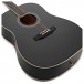 Dreadnought Left-Handed Acoustic Guitar by Gear4music, Black