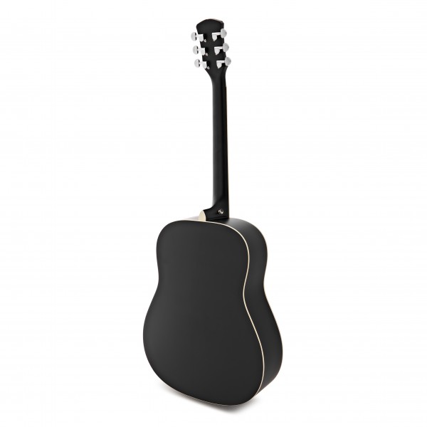Dreadnought Left-Handed Acoustic Guitar by Gear4music, Black