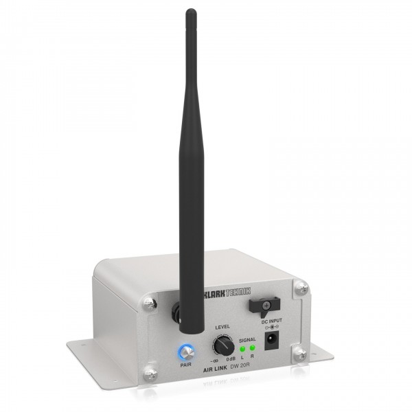 Klark Teknik AIR LINK DW 20R 2.4 GHz Wireless Stereo Receiver - With Brackets, Left