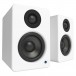 Kanto YU2 Powered Desktop Speakers, Matte White - Angled