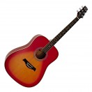 Chitarra Acustica Dreadnought di Gear4music, Cherry Sunburst