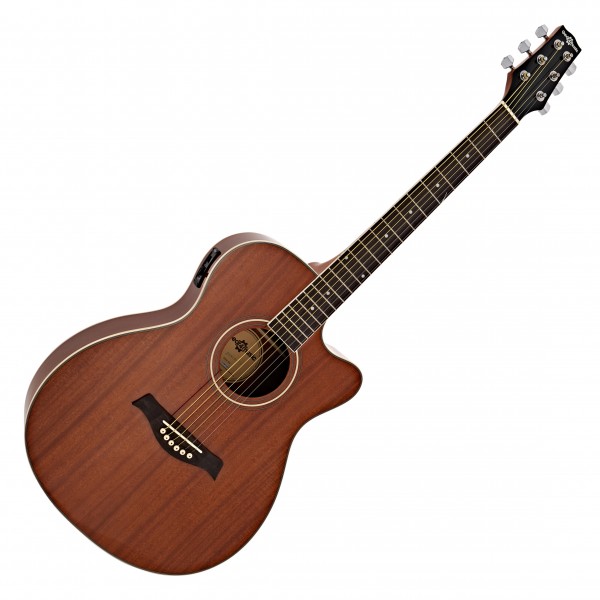 3/4 Size Electro-Acoustic Travel Guitar by Gear4music, Mahogany