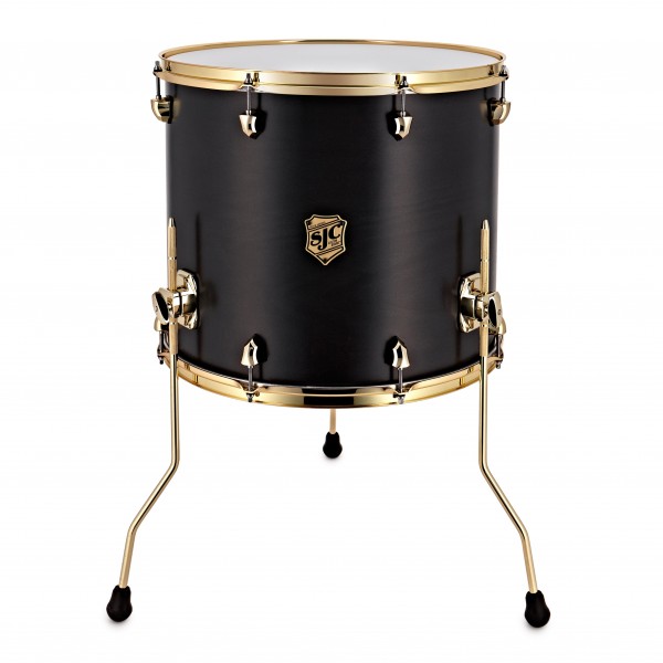 SJC Drums Tour Series 18'' x 16'' Floor Tom, Black w/Brass HW