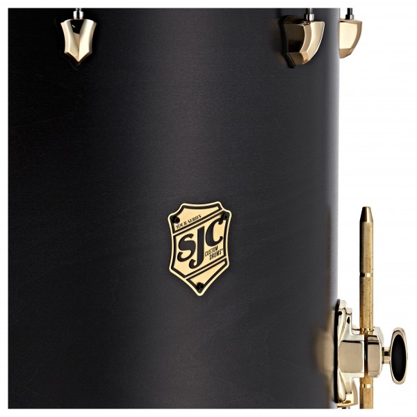 SJC Drums Tour Series 18'' x 16'' Floor Tom, Black w/Brass HW