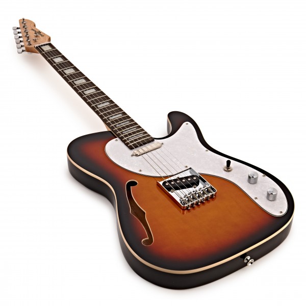 Knoxville Semi-Hollow Guitar and SubZero V35RG Amp Pack, Sunburst