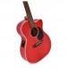 Ditson 000C-10E Dreadnought Cutaway Electro Acoustic, Trans Dark Red Body