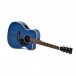 Ditson 000C-10E w/ Cutaway Electro Acoustic, Trans Ultramarine Blue Lay Down