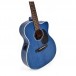 Ditson 000C-10E w/ Cutaway Electro Acoustic, Trans Ultramarine Blue Body