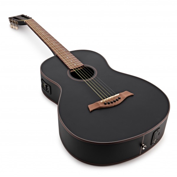 Parlour ElectroAcoustic Guitar by Gear4music, Black at Gear4music