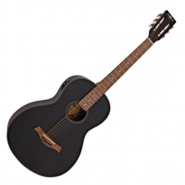 Parlour Electro-Acoustic Guitar by Gear4music, Black