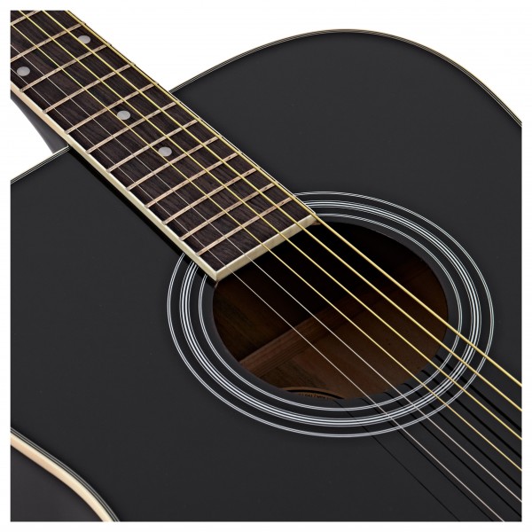 Dreadnought Left Handed Acoustic + Accessory Pack, Black