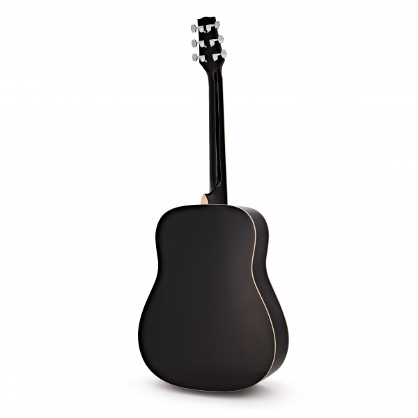 Dreadnought Left Handed Acoustic + Accessory Pack, Black