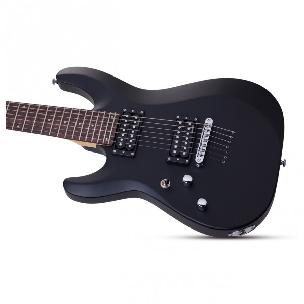 Schecter C-7 Deluxe Left Hand 7 String, Satin Black at Gear4music
