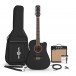 Dreadnought 12 String Electro Acoustic Guitar Black, 15W Acoustic Amp & Accessory Pack