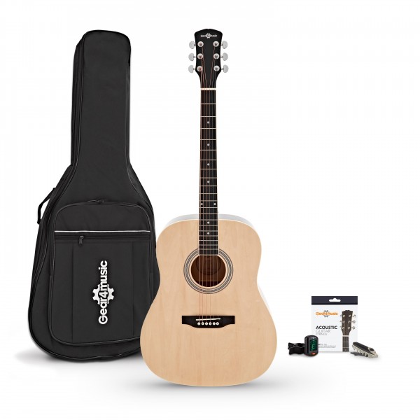 Dreadnought Acoustic Guitar by Gear4music + Accessory Pack