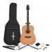 Dreadnought Acoustic Guitar by Gear4music Accessory Pack, Natural