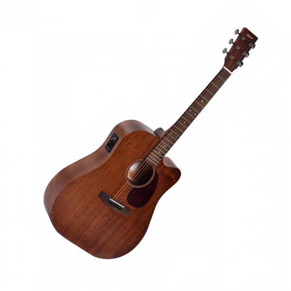 Diston DC-15E Dreadnought w/ Cutaway Electro Acoustic, Natural - Front View