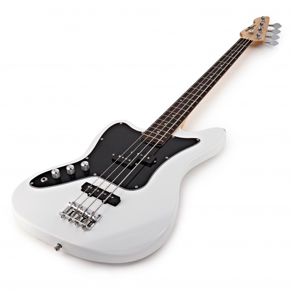 Seattle Left Handed Bass Guitar + 15W Amp Pack, White