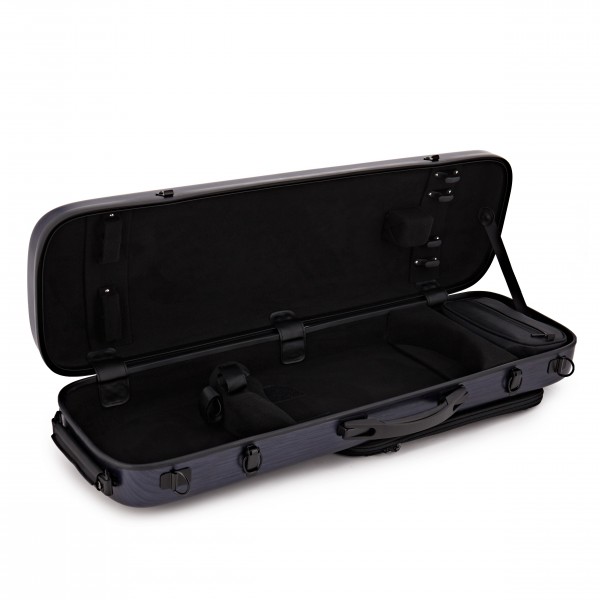 Young Polycarbonate Oblong Violin Case, Brushed Blue