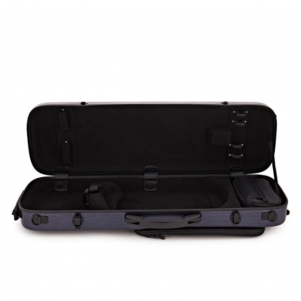 Young Polycarbonate Oblong Violin Case, Brushed Blue