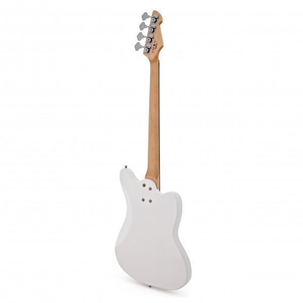Seattle Left Handed Bass Guitar by Gear4music, White