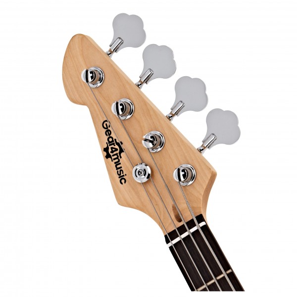 Seattle Left Handed Bass Guitar by Gear4music, White