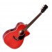 Ditson 000C-10E Dreadnought Cutaway Electro Acoustic, Trans Dark Red